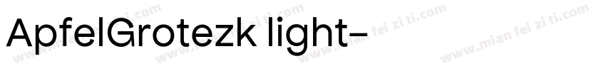 ApfelGrotezk light字体转换